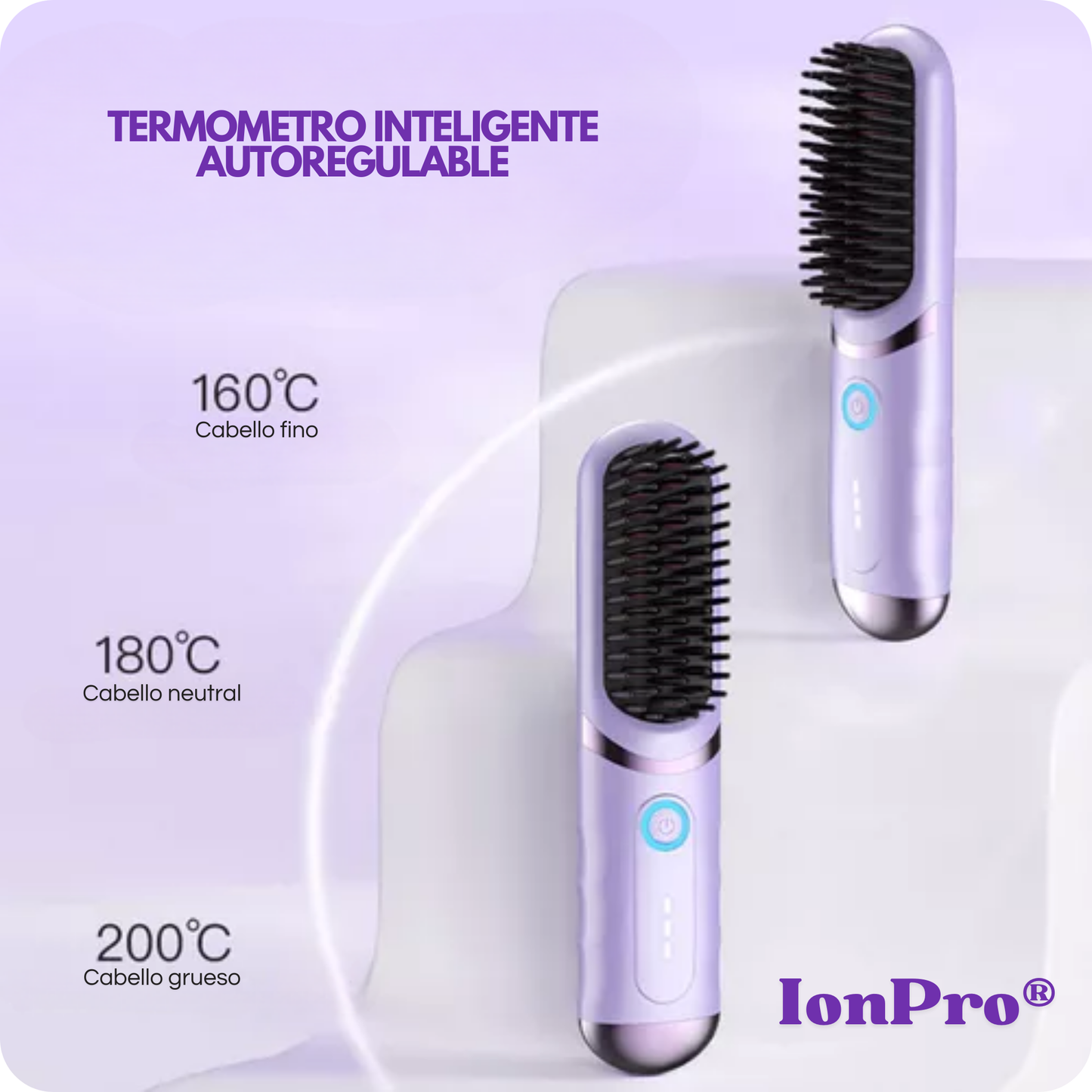 IonPro® Cepillo alisador recargable